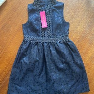 NWT! Lilly Pulitzer Mini Franci Dress in true navy lagoon jacquard - Size 8